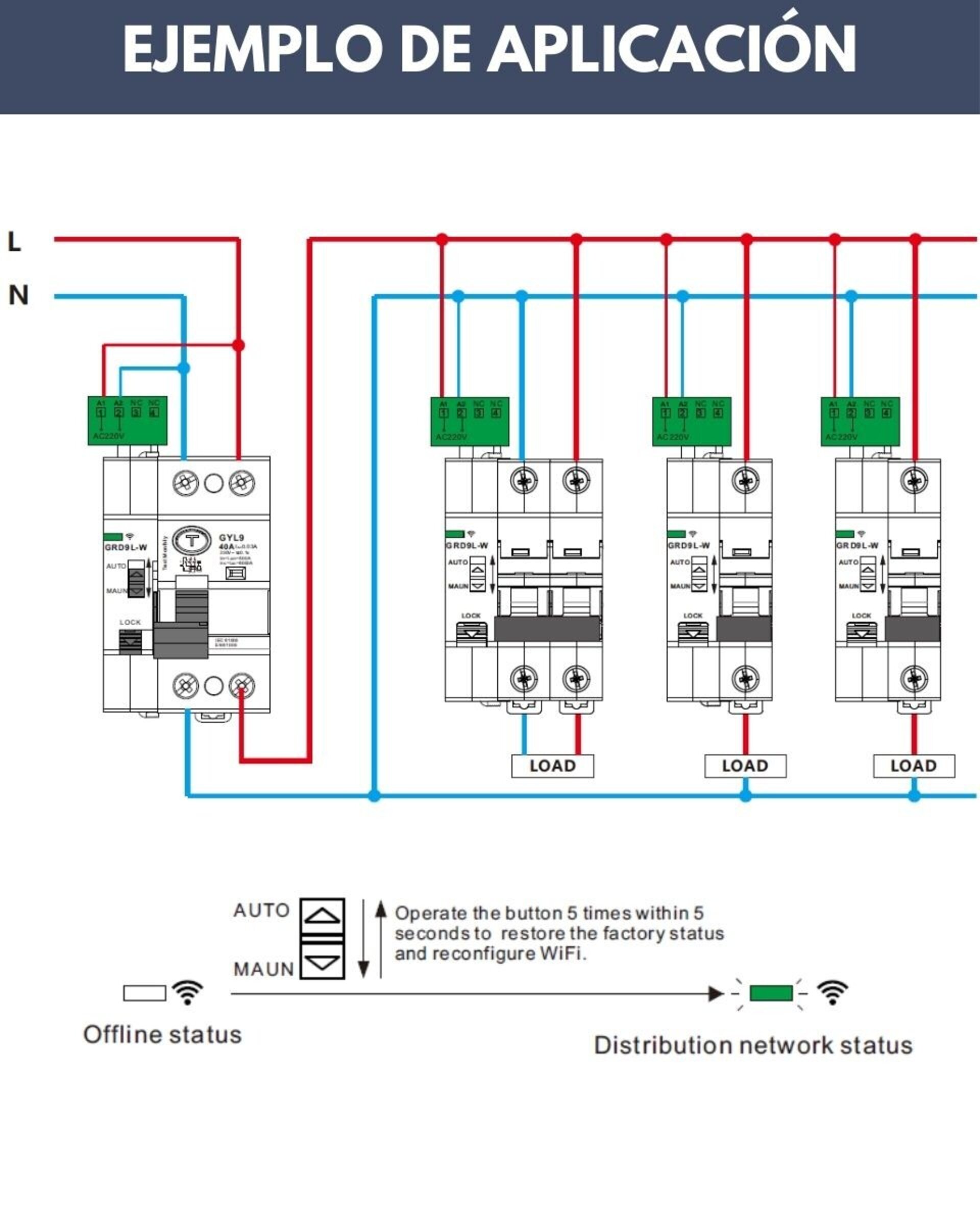 Diferencial Rearmable por WIFI Superinmunizado - 2P 40A 30mA 6Ka - 4